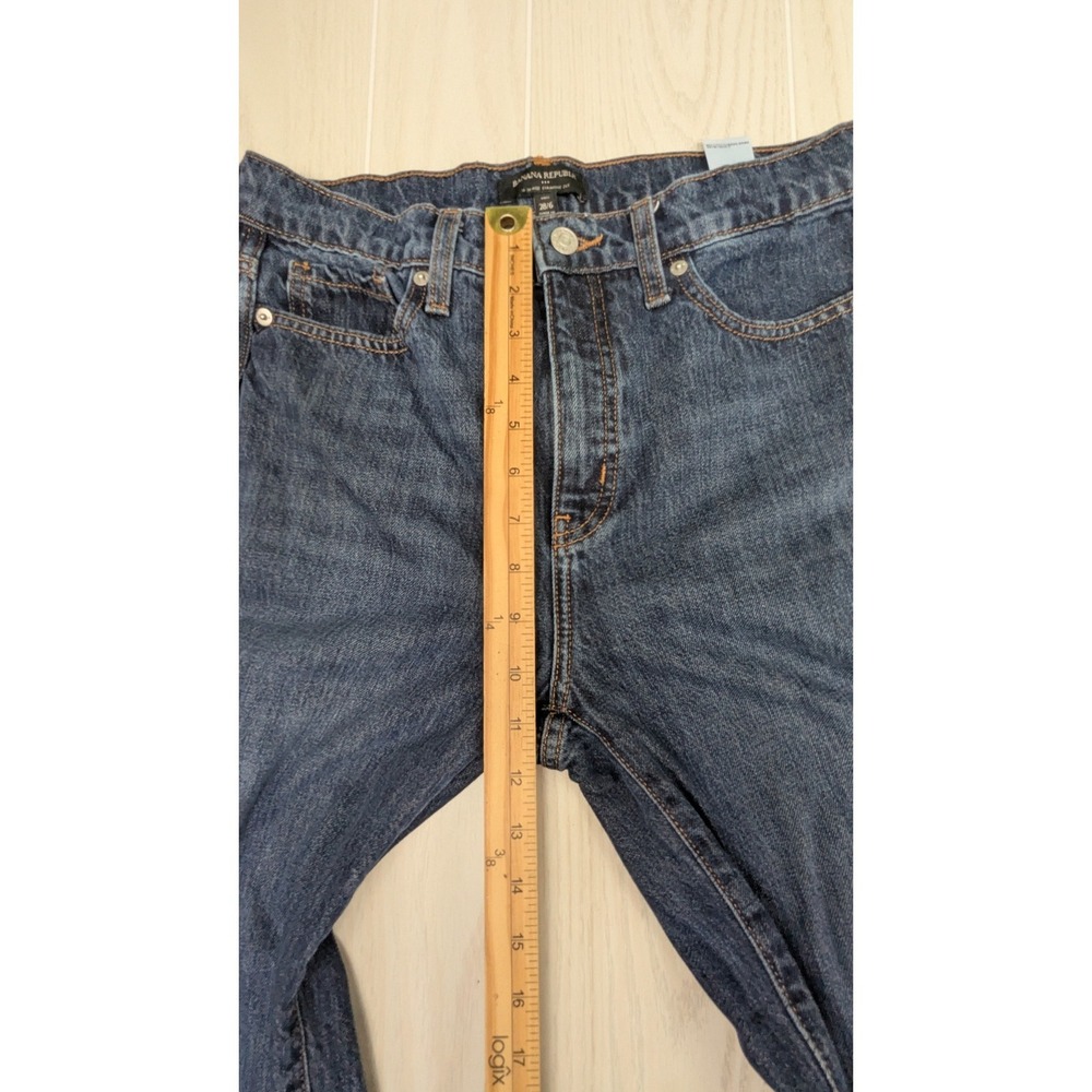 Banana Republic Rigid High Rise Waist Straight Jeans 28/6 Tall Dark Wash Denim - Picture 4 of 9